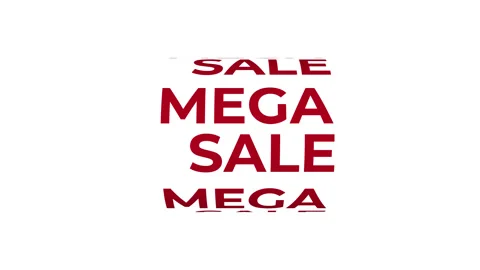 4K 3D Mega Sale text cylinder kinetic element looping effect. Stock Footage 153030190