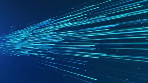 4K 3D Neon line technology background. Abstract application code moving Stock Footage 246955367
