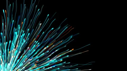 4K 3D Optical Fiber Data Transmission Network Connectivity Stock Footage 339267180