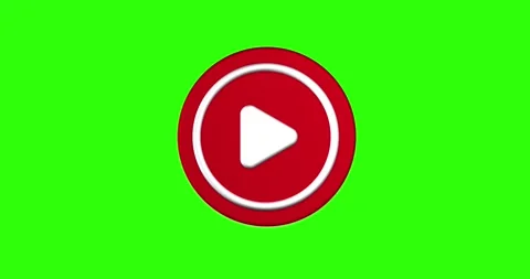 4k 3d play button animation on green screen Stock Footage 269018806