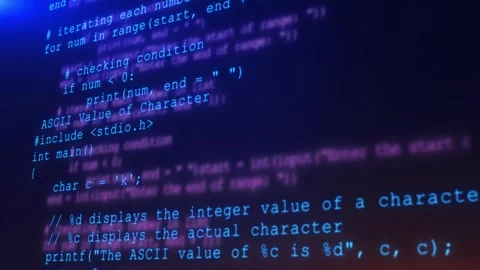 4K 3d program code moved in the virtual space. Data flow animation. IT, software Stock Footage 246992433