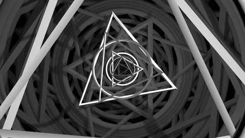 4k 3D Projection Mapping line Stock Footage 236896947