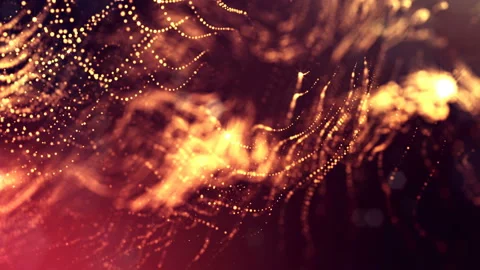 4k 3d render of glow particles on dark r... | Stock Video | Pond5