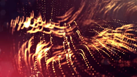 4k 3d render of glow particles on dark r... | Stock Video | Pond5