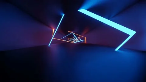 4k 3d render, looped animation tunnel , abstract seamless background Stock Footage 156894875