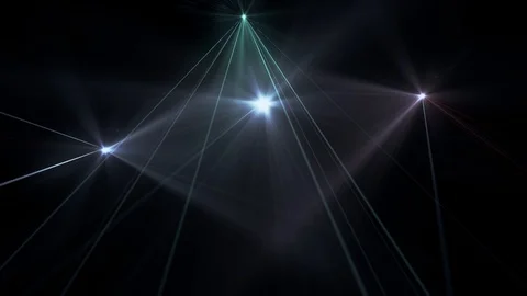 4k 3D rendered  lights for music videos, night clubs, fashion show DJ, VJ Stock Footage 103036716