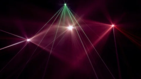 4k 3D rendered Spectrum lights Concert Spot Bulb, red neon laser lights DJ VJ Stock Footage 103036722