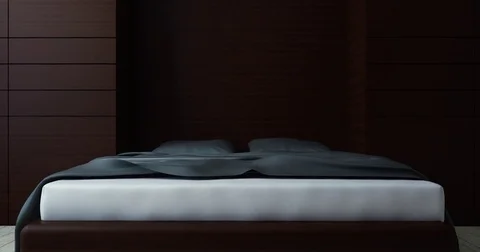 4k. 3d rendering of bedroom design. Stock Footage 73259663