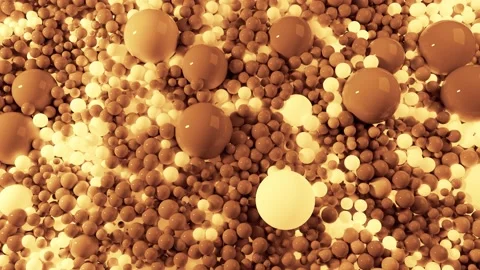 4k 3D seamless loop animation of beautiful small and large spheres or balls Video stock 133258533