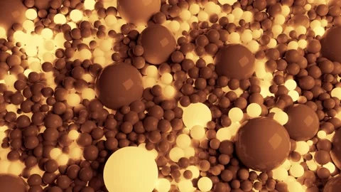 4k 3D seamless loop animation of beautiful small and large spheres or balls Stock Footage 133258689
