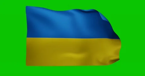 4K 3D Seamless loop animation of the Ukraine flag. Accurate dimensions and of Stock Footage 184283390