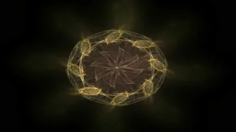 4K 3D seamless loop colorful dynamic energy flame circle sparks Stock Footage 153995001