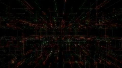 4K 3D Smart digital binary code with futuristic smart technology and connecti Stock Footage 101318353