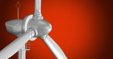 4k, 3d Wind power stations Stock Footage 303217857
