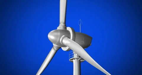 4k, 3d Wind power stations Stock Footage 303218473