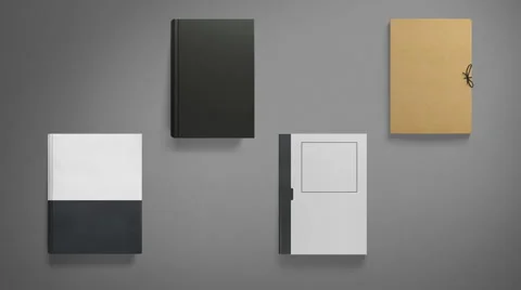 4K - 4 Books on table top view Stock Footage 62612694