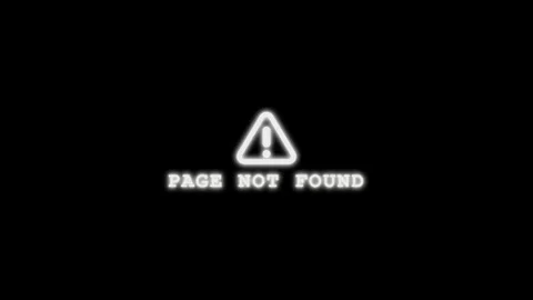 4K 404 error, white glitch text, seamless loop, black background Stock Footage 332150399