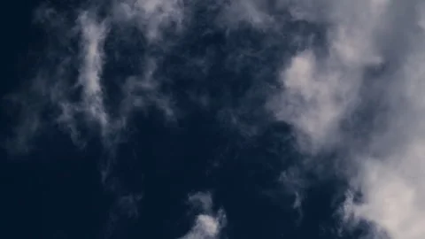 4K 50 fps Atmospheric Motion: Detailed Cloud Formations Flowing Downwards Stock Footage 324494716