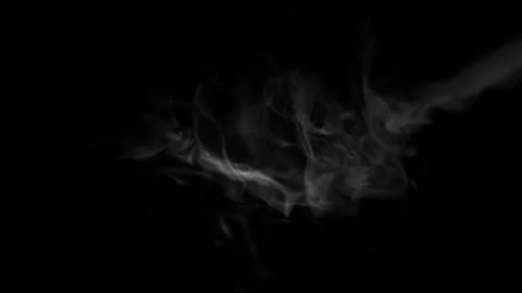 4K 59,94 fps Abstract Motion: Swirling Mist Blending on Black, High Frame Rate Stock Footage 322179364