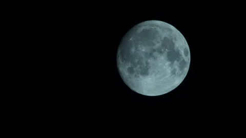 4K 59,94 fps Celestial Motion: Detailed Moon Crossing Pure Black Sky Stock Footage 322180609