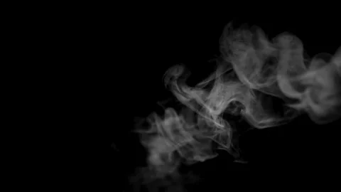 4K 59.97fps White Smoke/Vapor Flowing Diagonally Down from Right (VFX Overlay) Stock Footage 321285053