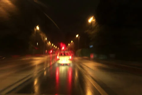 4k / 5k Traffic timelapse by night, car point of view Vídeos de archivo 35358339