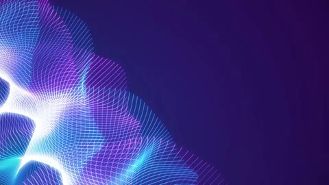 4K 60 fps. Abstract loopable blue and violet wavy motion background Stock Footage 112273729