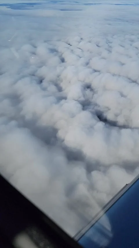 4K 60 fps aerial view from a cockpit of a small one engine airplane Video stock 301270509