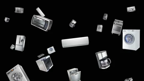 4K 60 fps animation of e-commerce products falling from top to bottom. Video stock 201488862