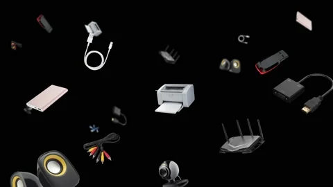 4K 60 fps animation of e-commerce products falling from top to bottom. Video stock 201488996