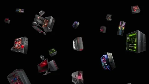 4K 60 fps animation of e-commerce products falling from top to bottom. Stock Footage 201490343