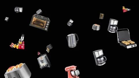 4K 60 fps animation of e-commerce products falling from top to bottom. Stock Footage 201491998