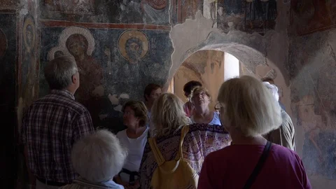 4k 60 fps Approaching Spinalonga Island Crete Stock Footage 112643421