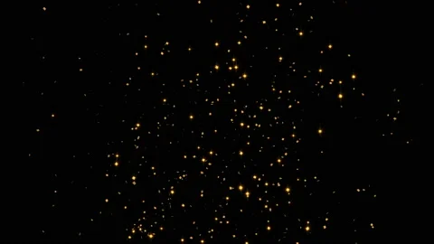 4k. 60 fps. Confetti explosion. Falling golden particles. Christmas lights. Vídeos de archivo 119347678