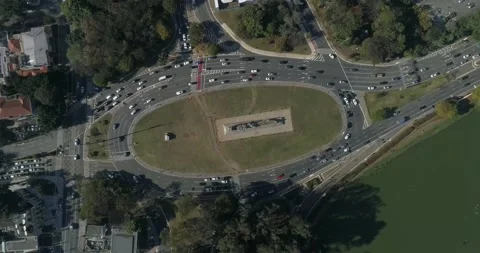 4k 60 fps drone shot on Ibirapuera Park ( Parque Ibirapuera) In São Paulo, Stock-Footage 159593725