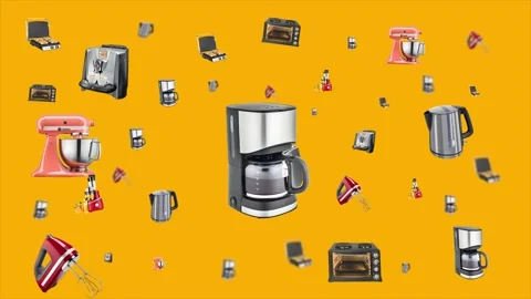 4K 60 fps navigation animation between kitchen products. Stock Footage 201494556