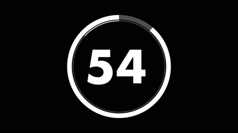 4k 60 seconds (1 minute) Black and white countdown with a circle reveal. Video stock 219939742