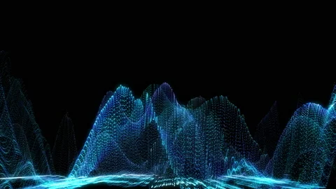 4K 60fps Abstract loopable blue cg motion waving dots texture Stock Footage 116421113