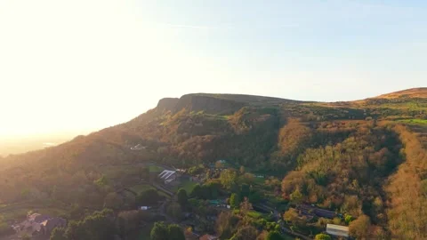 4K 60FPS aerial view of Cave HIll and Belfast Zoo in North Belfast in Northern Stock Footage 325846021