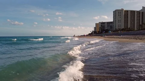 (4k @ 60fps) Beach near Ft. Lauderdale Stock Footage 102853747