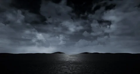 (4K 60FPS) Camera flying above the lifeless black surface. Stock Footage 103322012