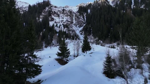 4K 60fps Cinematic Drone Forward &amp; Rise Flight, Talschluss Lengau, Austria Vídeos de archivo 331443590