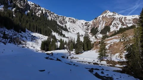 4K 60fps Cinematic Drone Glide Forward in Talschluss Lengau, Austria Vídeos de archivo 331459571