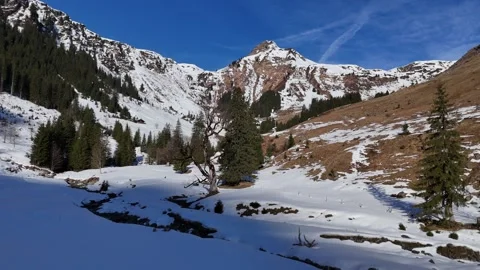 4K 60fps Cinematic Drone Vertical Rise, Talschluss Lengau, Austria Vídeos de archivo 331461066