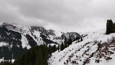 4K 60fps Drone Flight Deep into Talschluss Valley, Austrian Alps Stock Footage 332234018