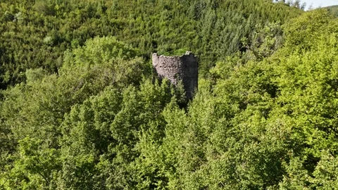 4K 60fps Drone Fly Forward Approach: Zivanska Veza Tower Stock Footage 340602535