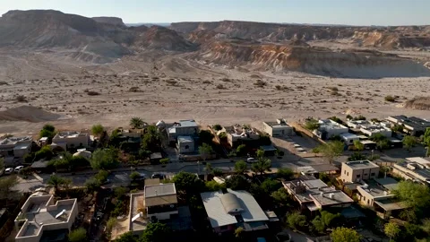 4K 60fps drone footage hovering above Zukim, Israel, rotating clockwise to Stock Footage 344094495