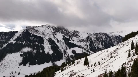 4K 60fps Drone Long Flight Over Lengau Valley to Talschluss Mountains Stock Footage 332302346