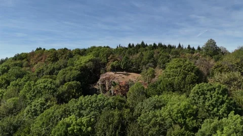 4K 60fps Drone Push-In Flyover: Sedlova Skala Landscape View Stock Footage 345723579