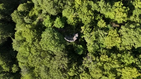 4K 60fps Drone Top Down Descending Rotation: Zivanska Veza Stock Footage 340607948